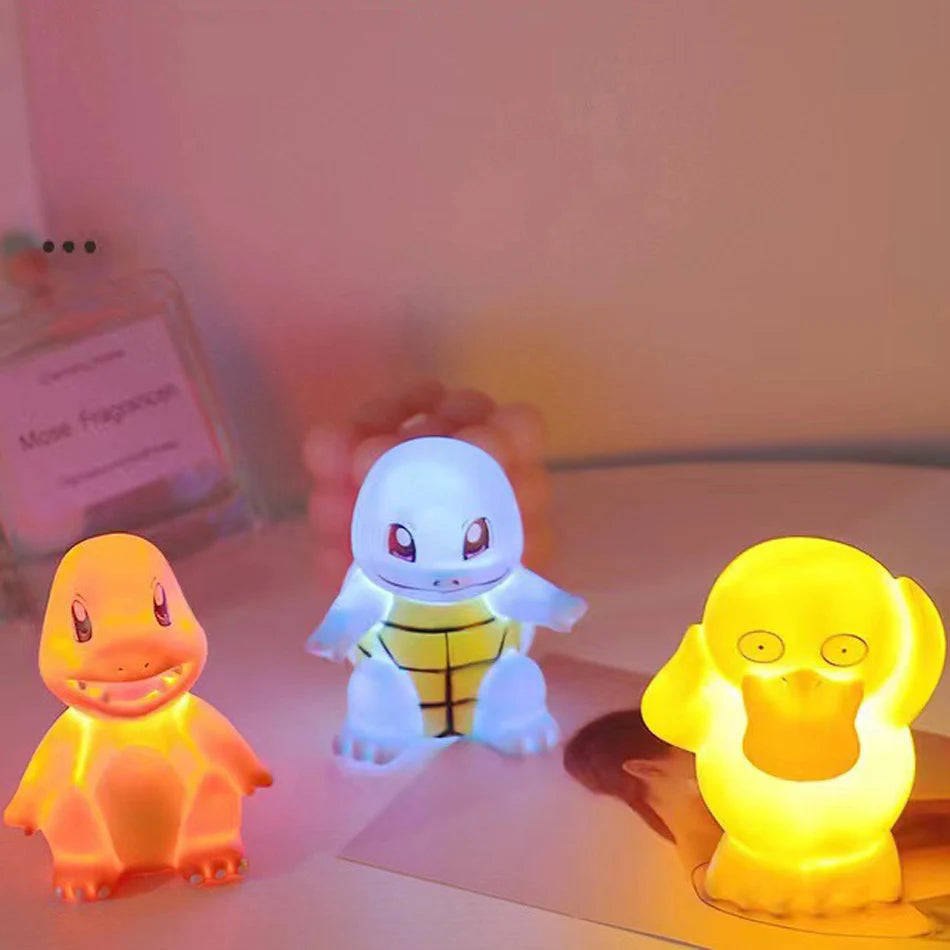 Pokemon Pikachu Night Light Cute Anime Soft Light Bedroom Bedside LED Light Room Decoration Christmas Children's Toy Gift