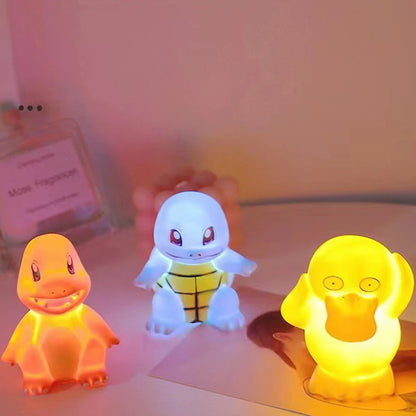 Pokemon Pikachu Night Light Cute Anime Soft Light Bedroom Bedside LED Light Room Decoration Christmas Children's Toy Gift