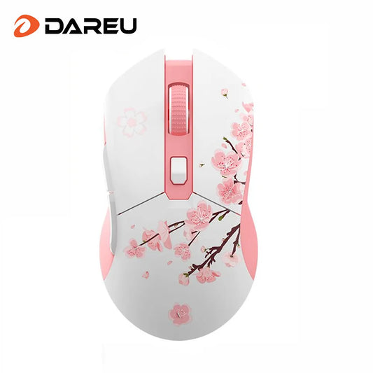 DAREU Dual Modes Gamer Mouse RGB 2.4G Wireless Wired Gaming Mice Built-in 930mAh Recharging Battery with Macro Set for PC Laptop